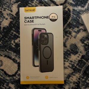 Black Smartphone Case for iPhone 15